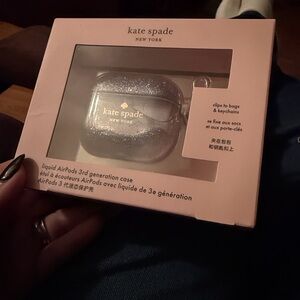 ♠️ Kate Spade Sparkling AirPods 3 Case with Clip NEW in box